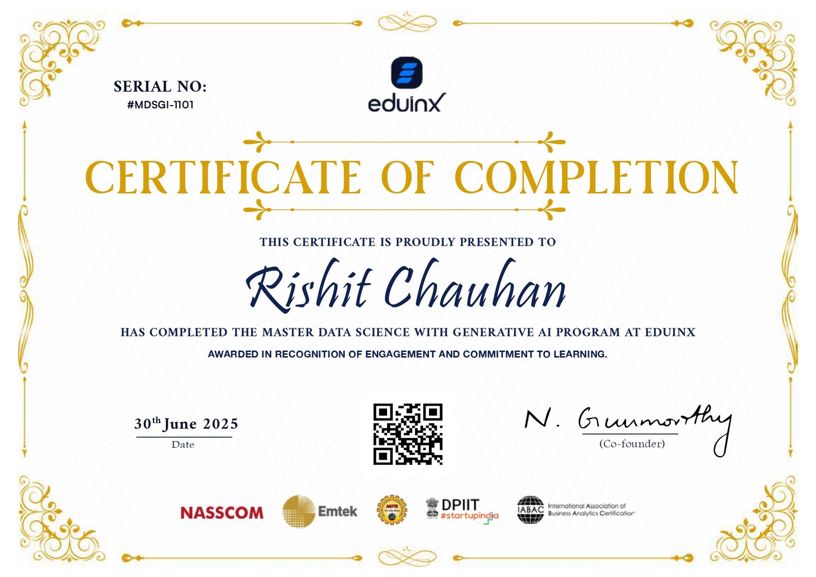 Certificate